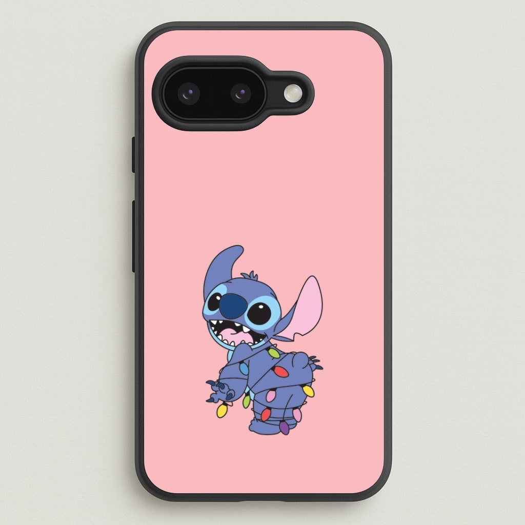 Cute Blue Alien Fairylights Google Pixel 9a Case