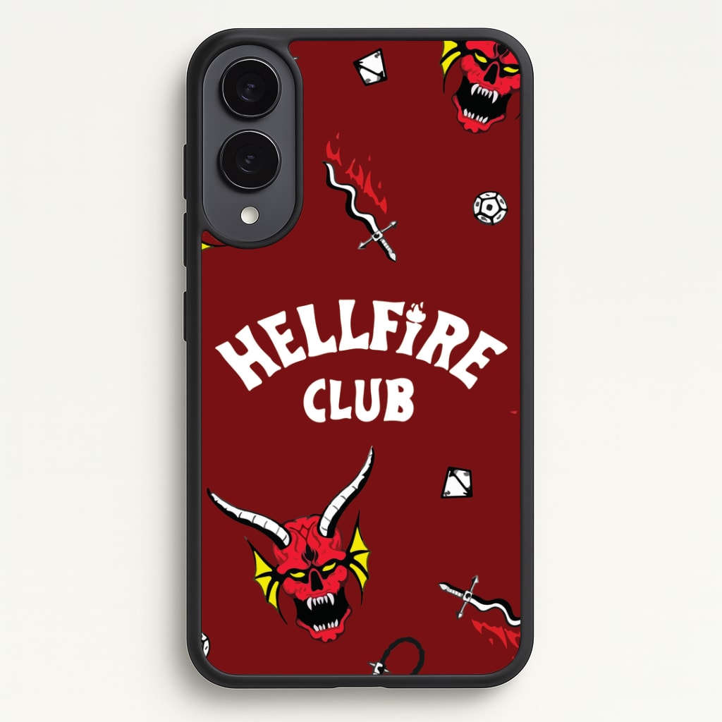 Hellfire Club Icons Collage Red Galaxy S25 Edge Case