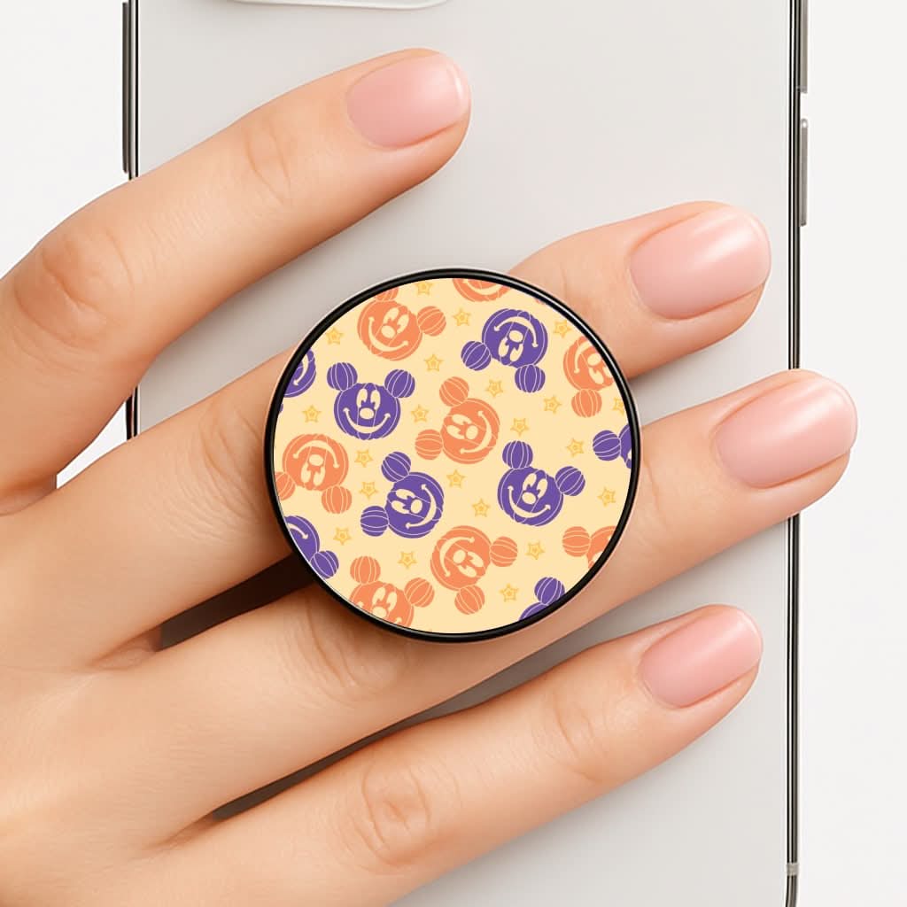 Pumkin Mouse And Stars Pattern Phone Grip