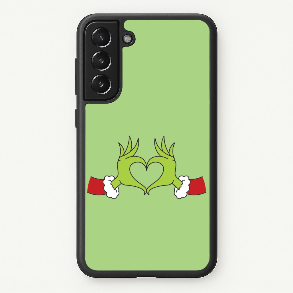Christmas Green Heart Galaxy S21 Case