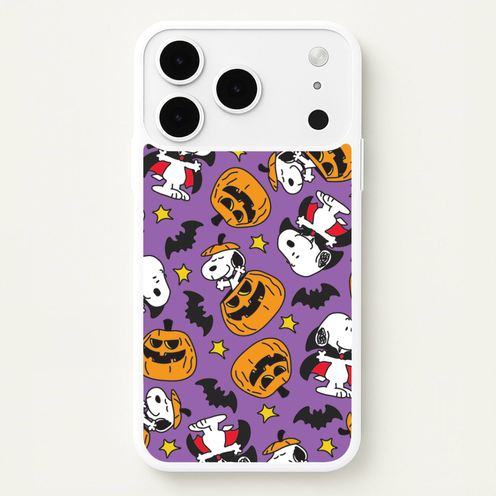 Cartoon Beagle Halloween Pattern iPhone 17 Pro Max Case