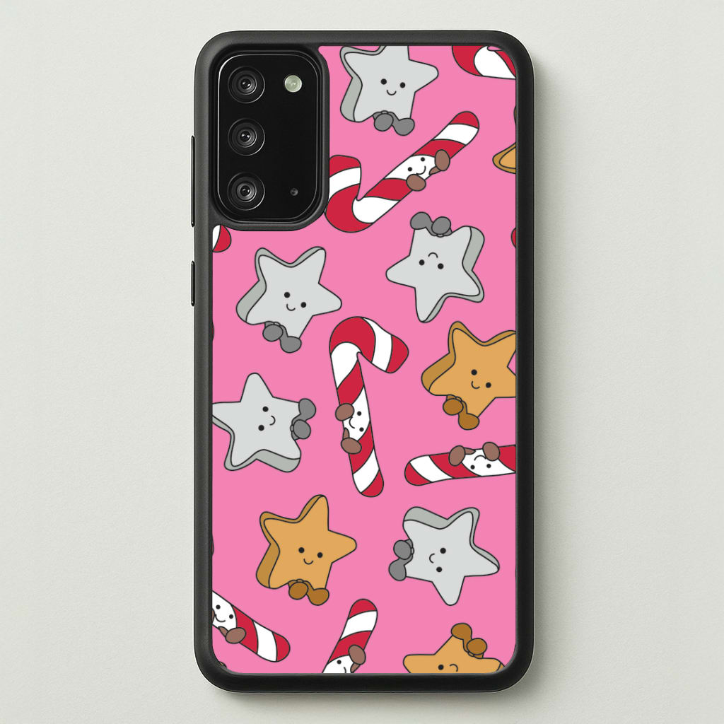 Pink Christmas Plushies Pattern Galaxy Note 20 Case