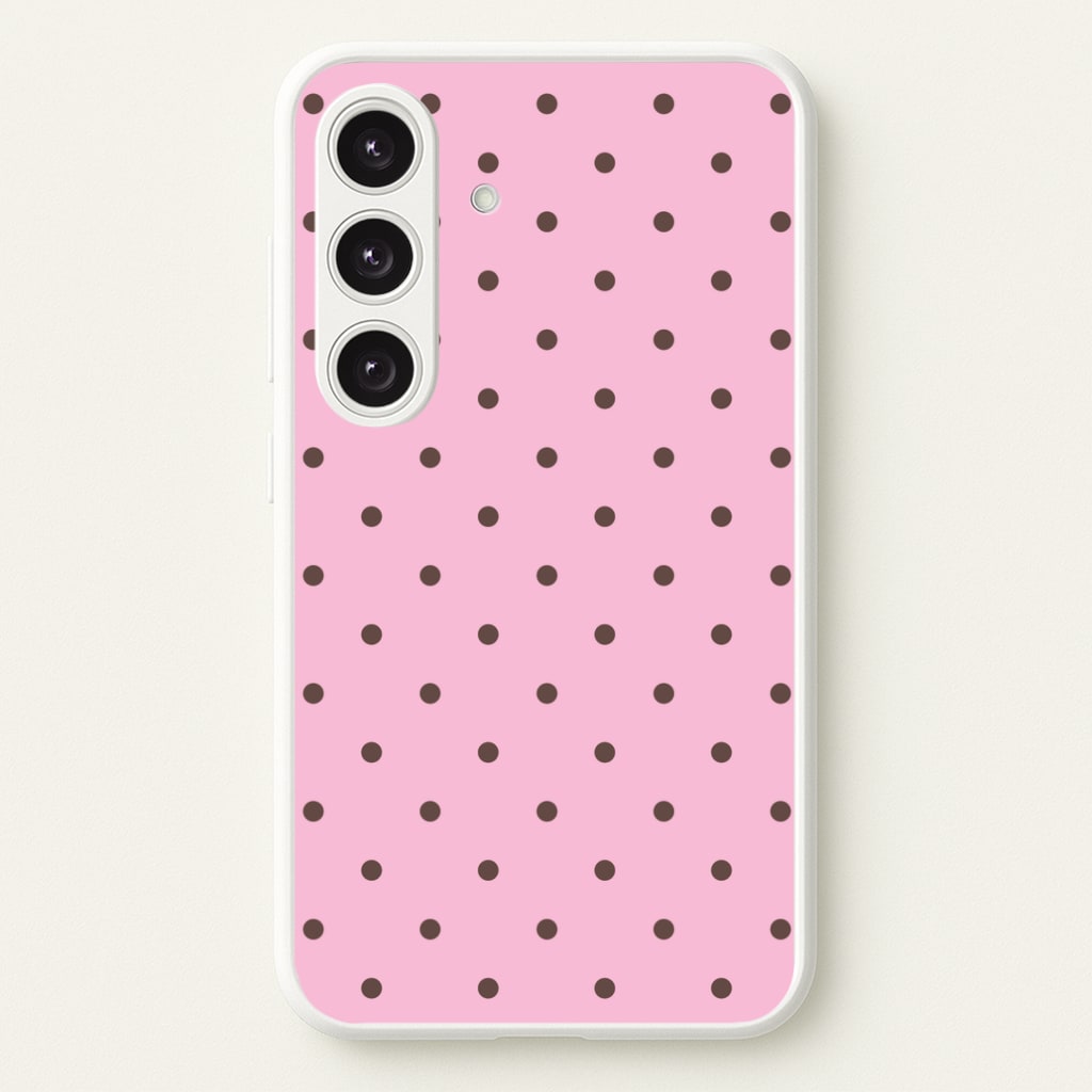 Strawberry Polka Dots Galaxy S25 Case