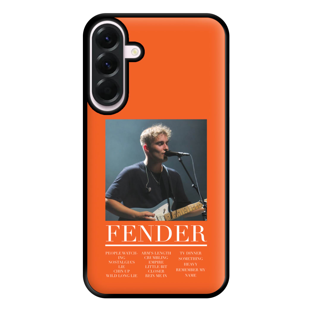Fender Orange Song List Galaxy A36 Case