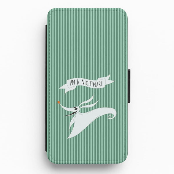 Stripey I'm A Nightmare Flip / Wallet Phone Case