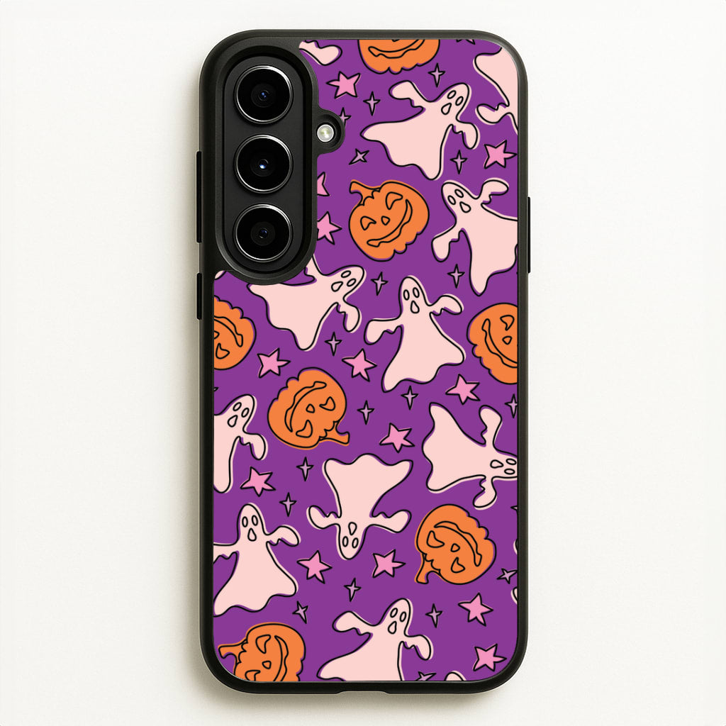 Abstract Halloween Pattern Galaxy A56 Case