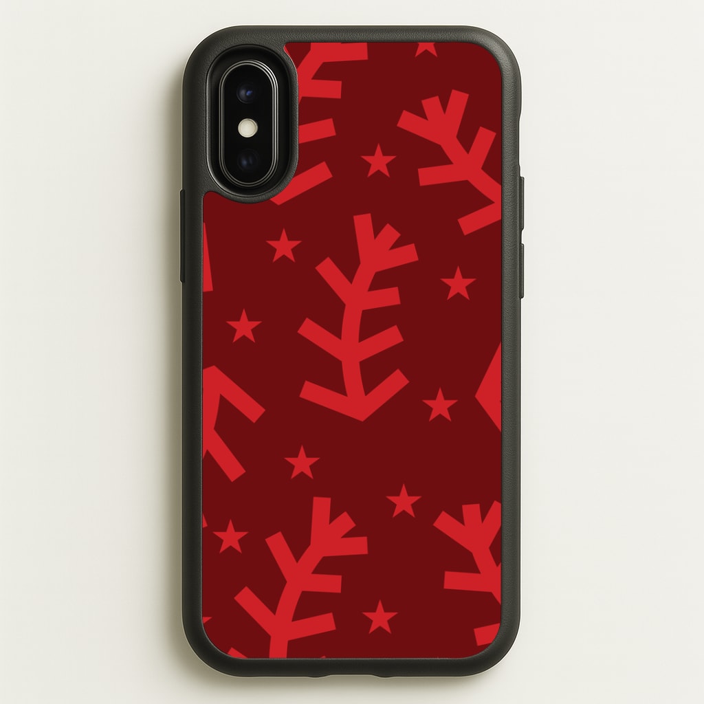 Abstract Ferns And Snowflakes Pattern iPhone X / XS Case