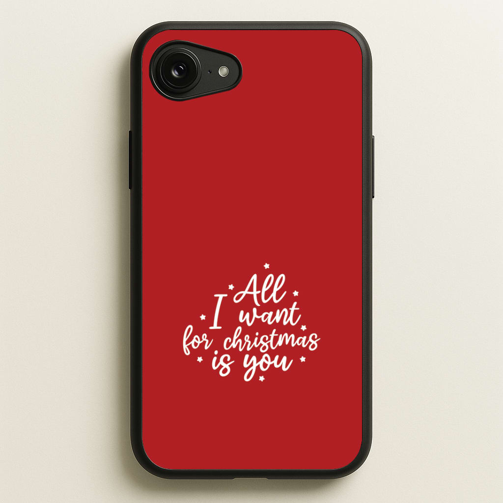 All I Want For Christmas Is You Stars iPhone 16e Case