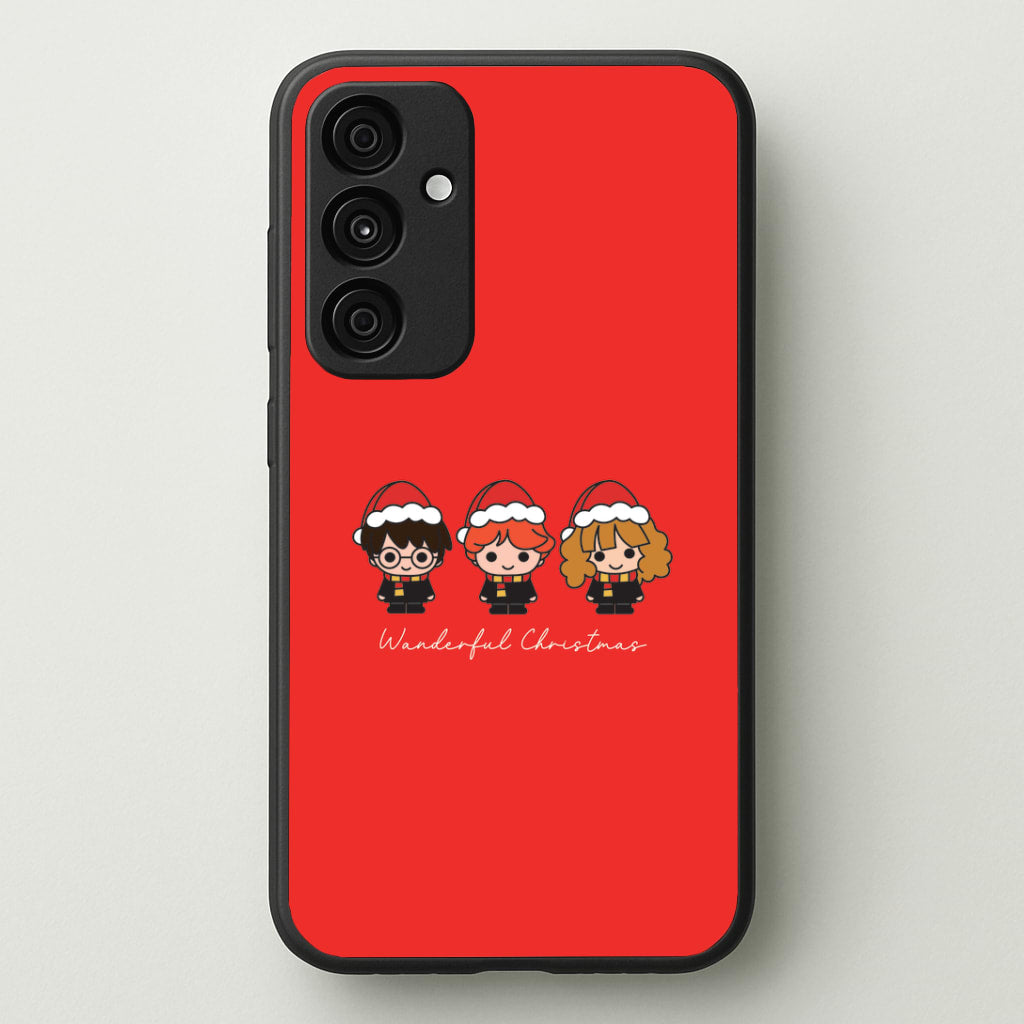 Wizards With Christmas Hats Galaxy A55 Case
