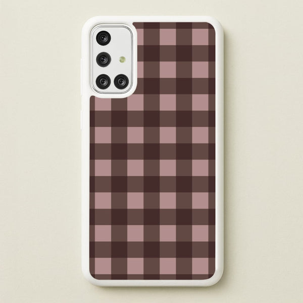 Chocolate Gingham Galaxy A71 Case