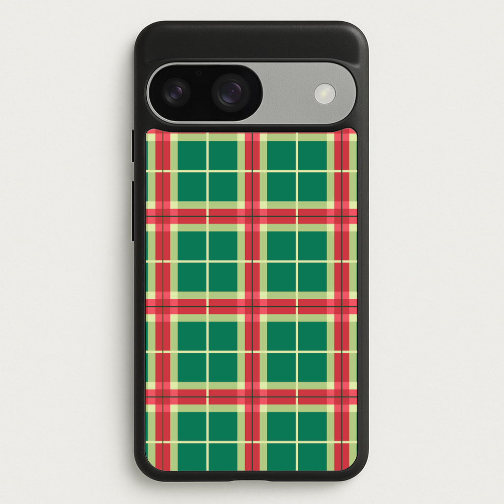 Red And Green Tartan II Christmas Pattern Google Pixel 9 / 9 Pro Case