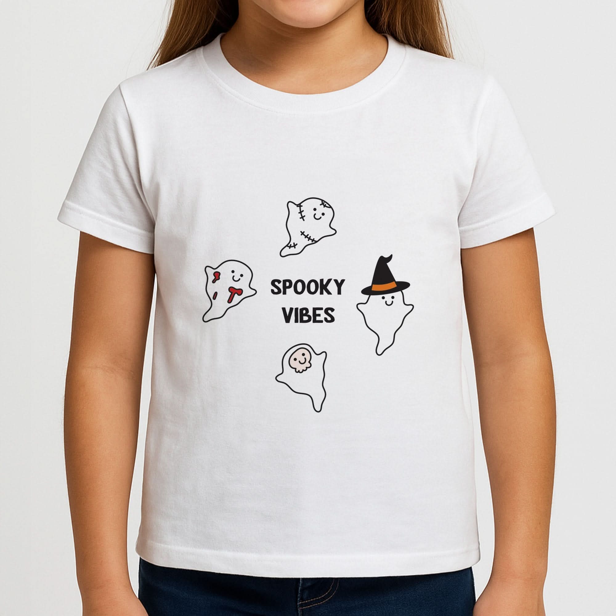 Spooky Vibes Ghosties I Girls T-Shirt