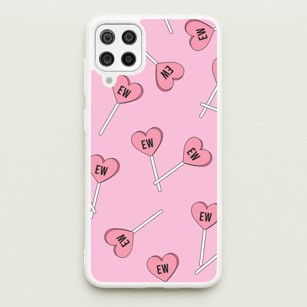 Ew Love Heart Lolipops Pattern Galaxy A12 Case