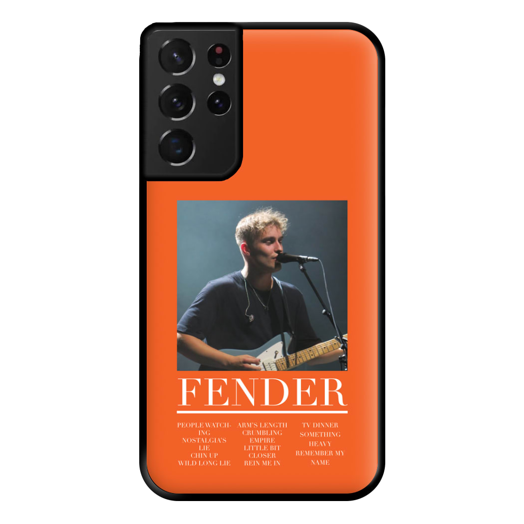 Fender Orange Song List Galaxy S21 Ultra Case