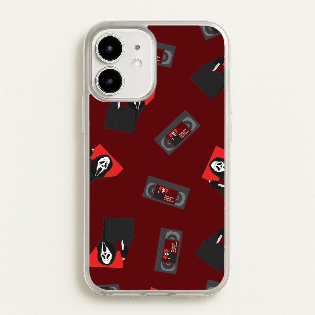 VHS & Ghostface Pattern iPhone 12 Mini Case