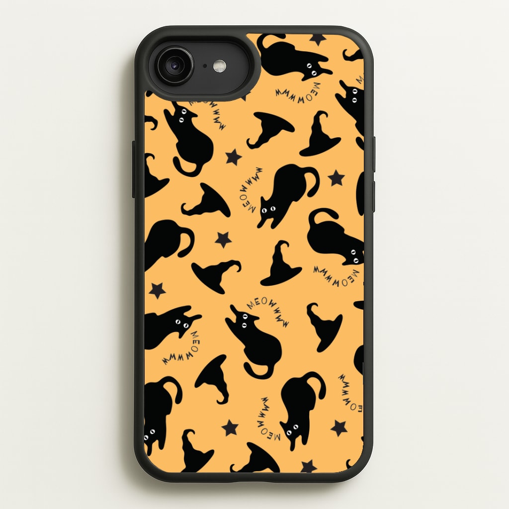 Black Cat And Hats Pattern iPhone 6 Plus / 7 Plus / 8 Plus Case