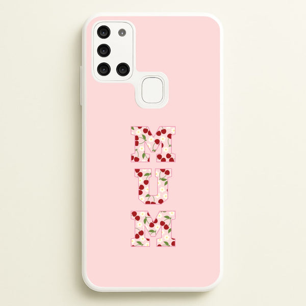 Floral Varsity Mum Galaxy A21s Case