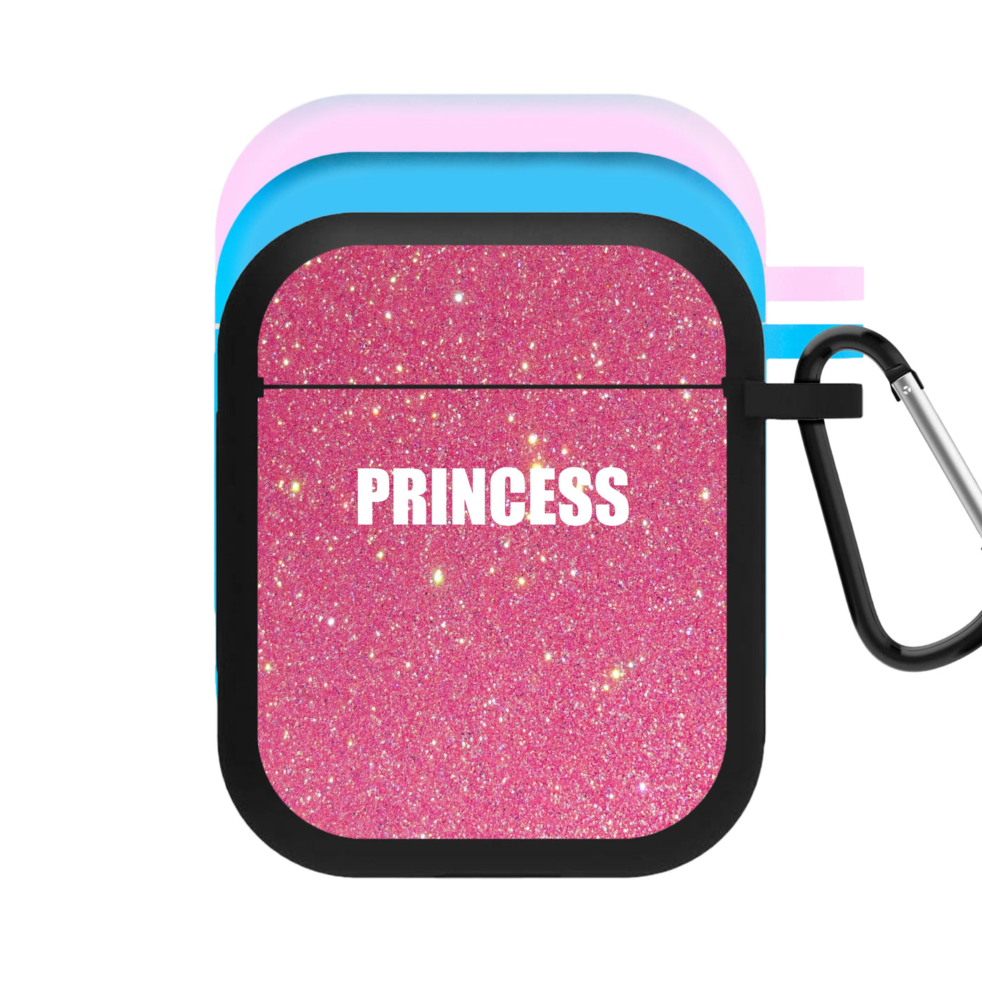 Glittery Pink Princess AirPods Case