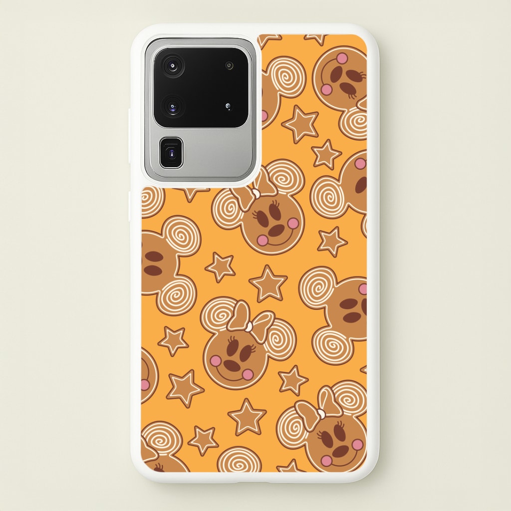 Cartoon Mouse Gingerbread Pattern Galaxy S20 Ultra Case