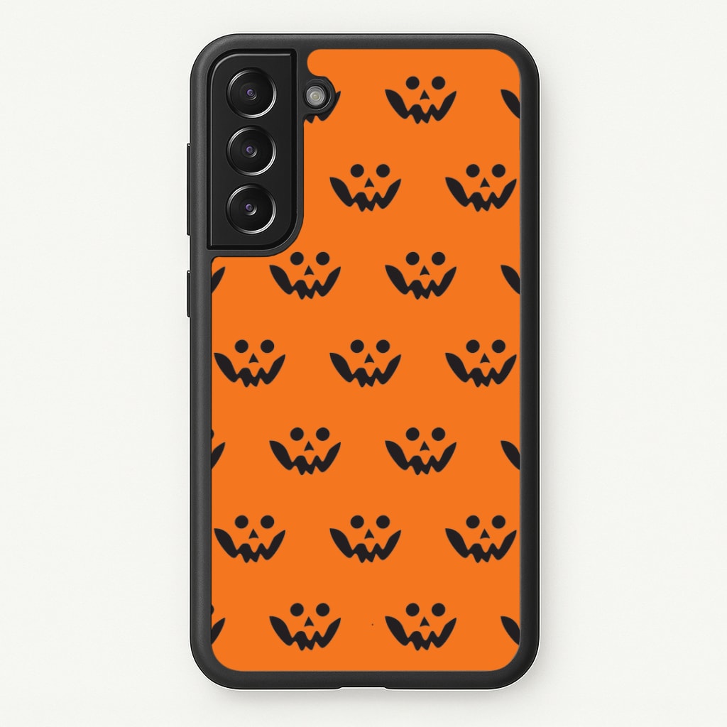 Carved Pumpkin Face Pattern Galaxy S21 Case