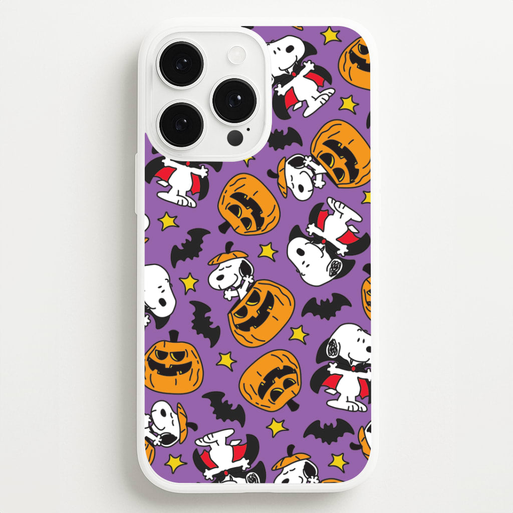 Cartoon Beagle Halloween Pattern iPhone 13 Pro Max Case