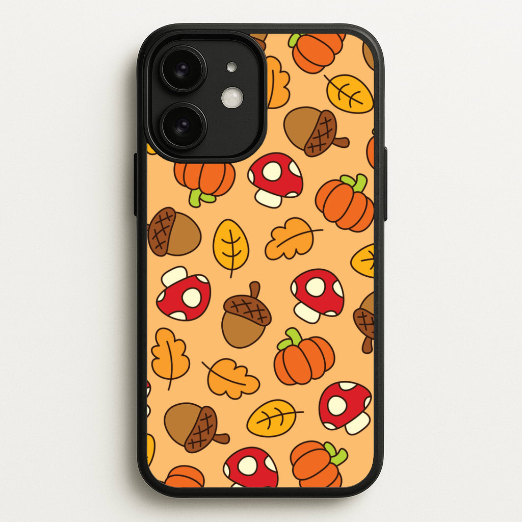 Cartoon Autumn Icons Pattern iPhone 11 Case