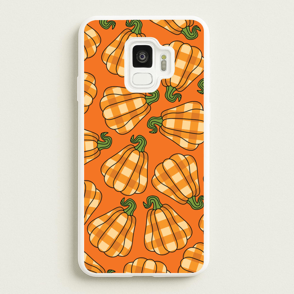 Tartan Pumpkins Pattern Galaxy S9 Case