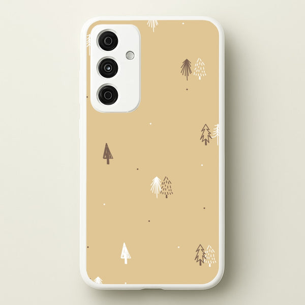 Minimal Christmas Trees Pattern Galaxy A35 Case