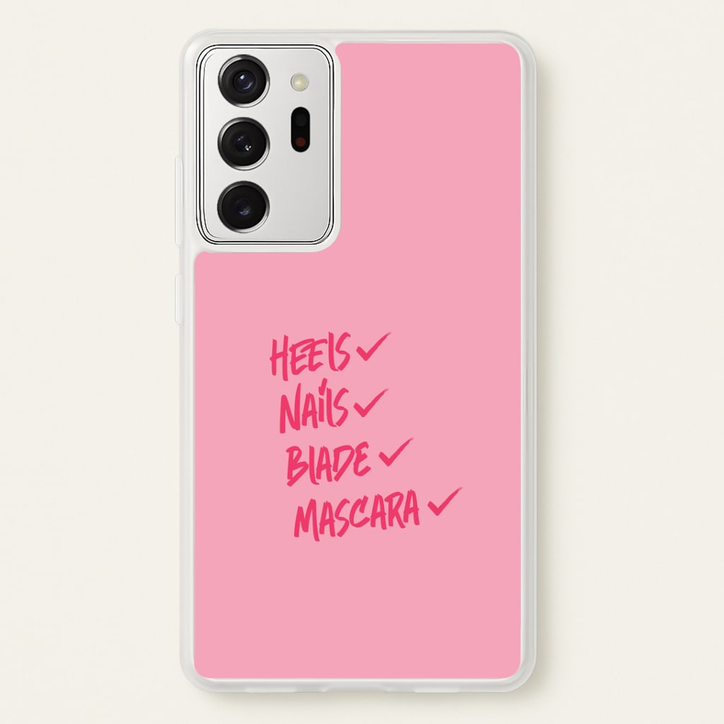 Heels, Nails, Blade, Mascara Galaxy Note 20 Ultra Case