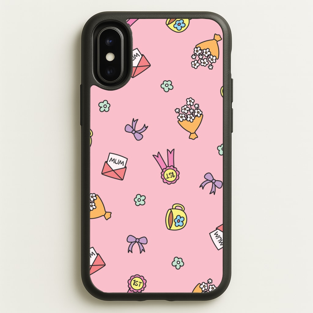 Mum Doodles Pattern iPhone X / XS Case