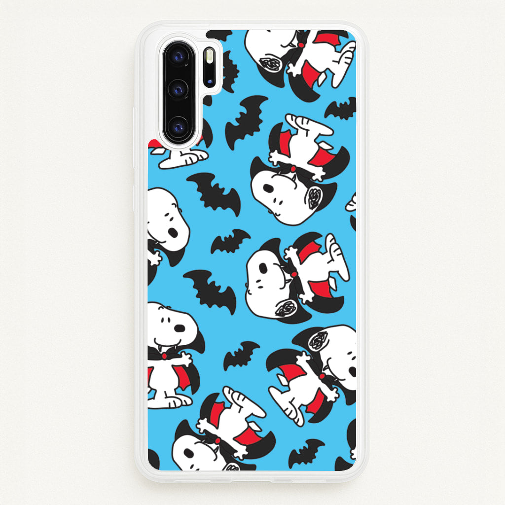 Cartoon Beagle Vampire And Bats Pattern Huawei P30 Pro Case