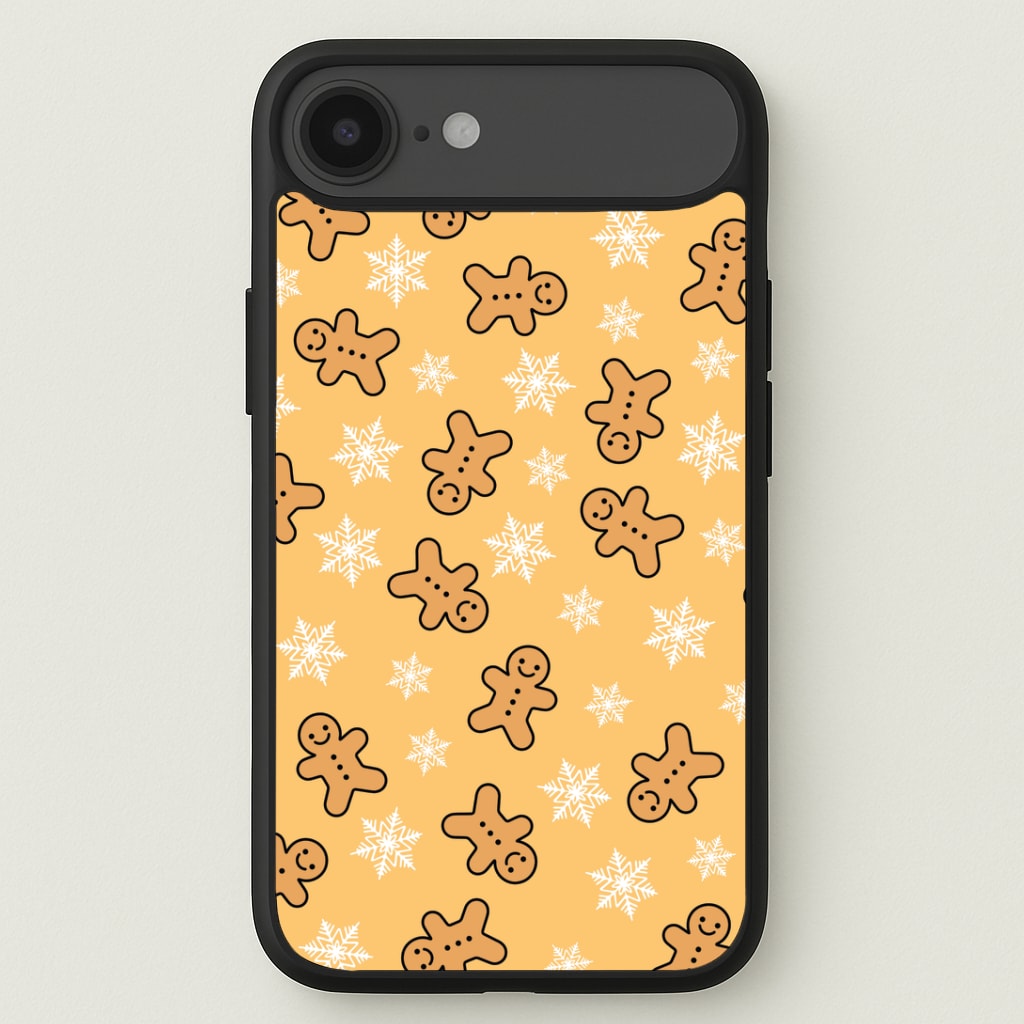 Cute Gingerbread And Snowflakes Pattern iPhone 17 Air Case