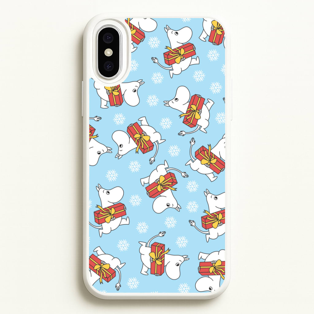 Present And Snowflakes Moom Pattern iPhone XS Max Case