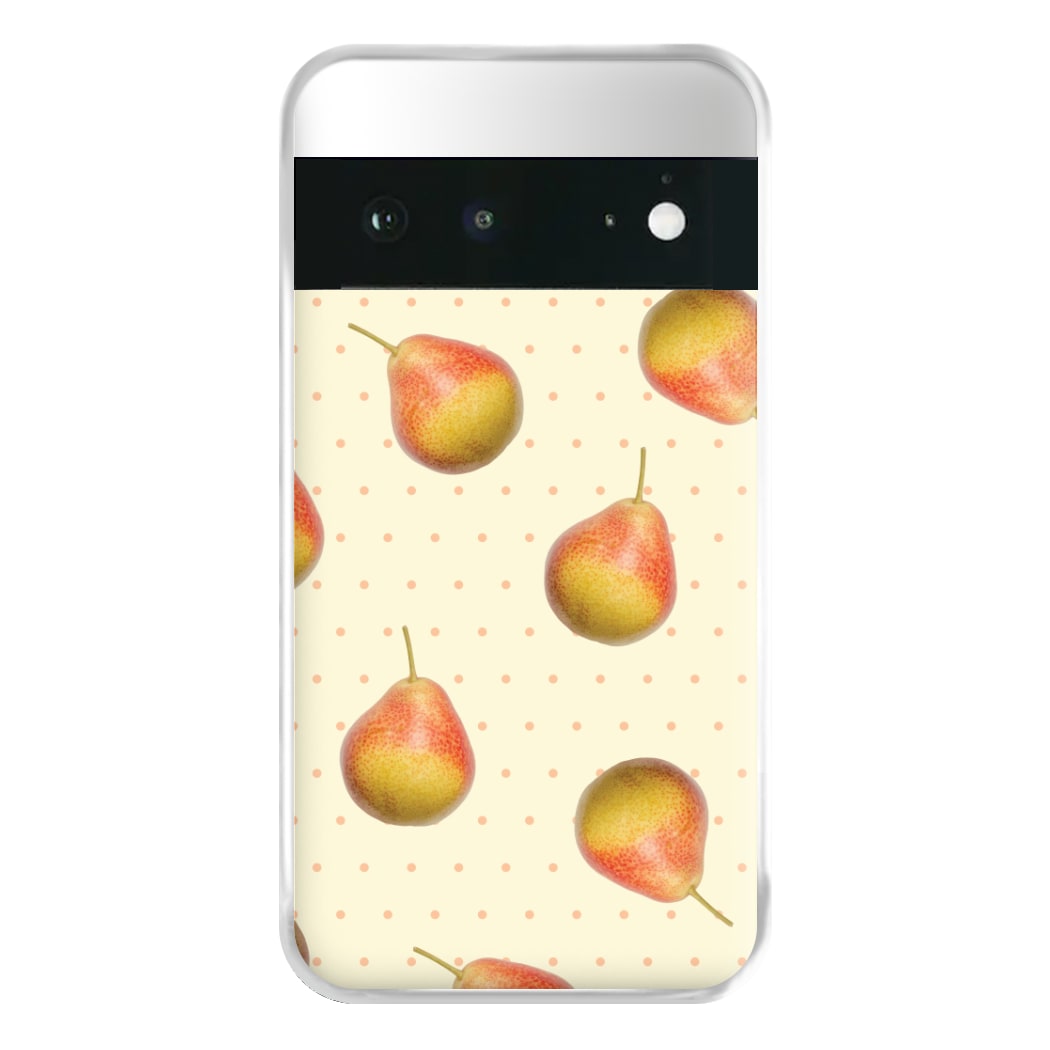 Pears And Polka Dots Pattern Google Pixel 6a Case