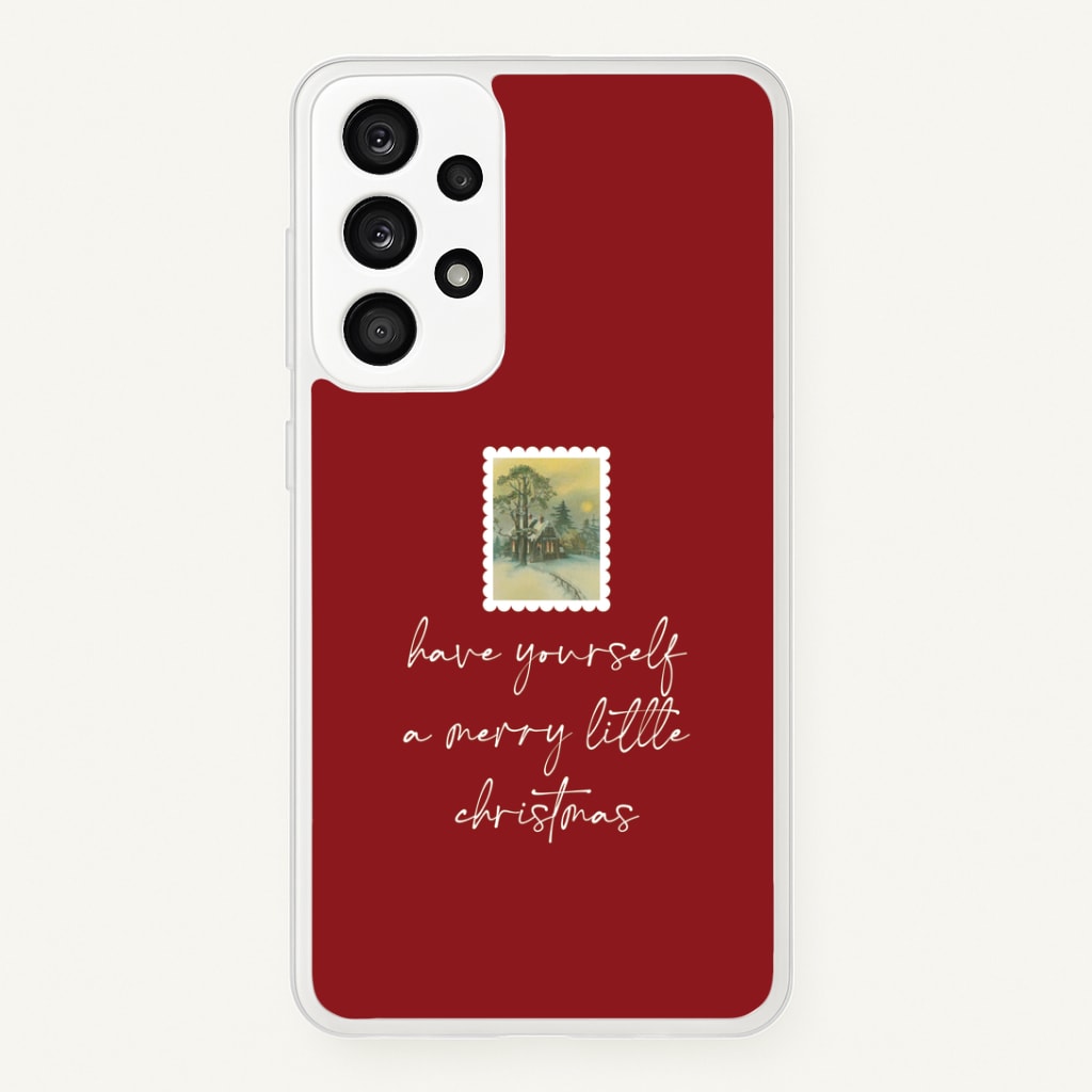 A Merry Little Christmas Stamp Galaxy A53 Case