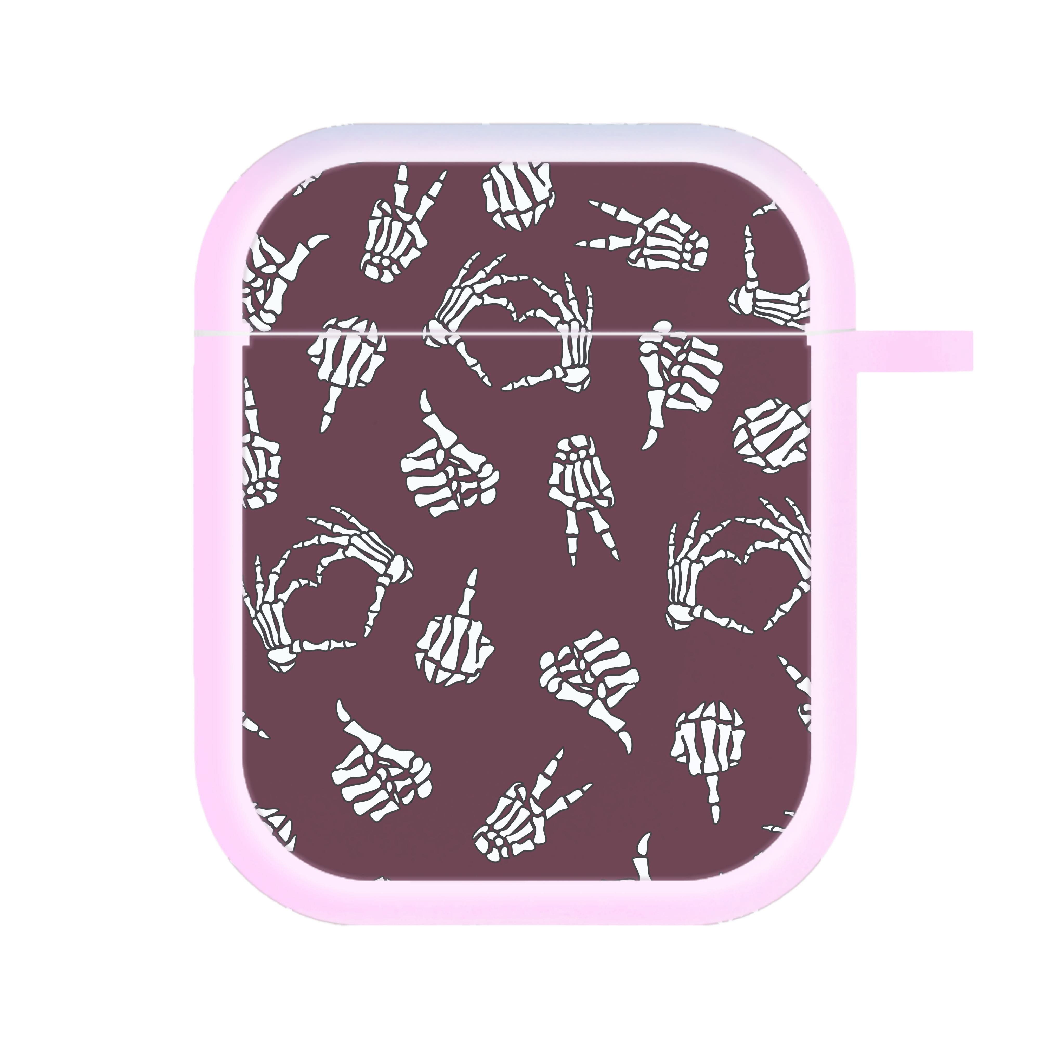 Skeleton Hands Pattern AirPods Case