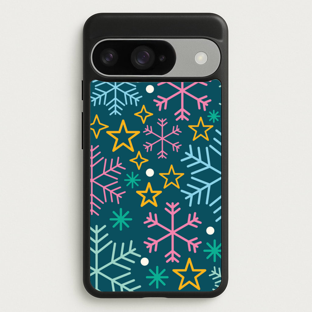 Colourful Christmas Symbols Pattern Google Pixel 10 / 10 Pro Case