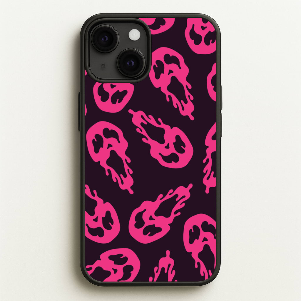Trippy Ghost Face Pattern iPhone 13 Case