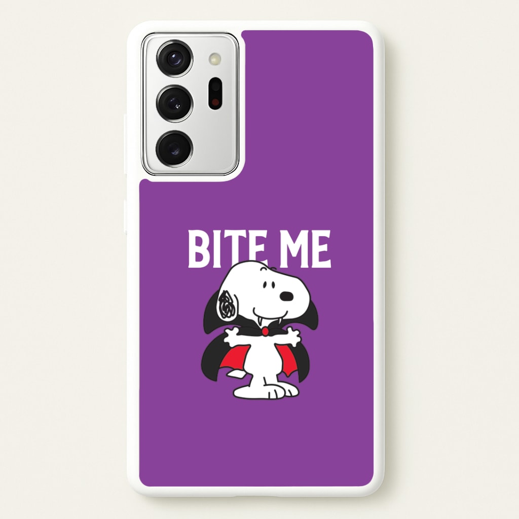 Bite Me Cartoon Beagle Galaxy Note 20 Ultra Case