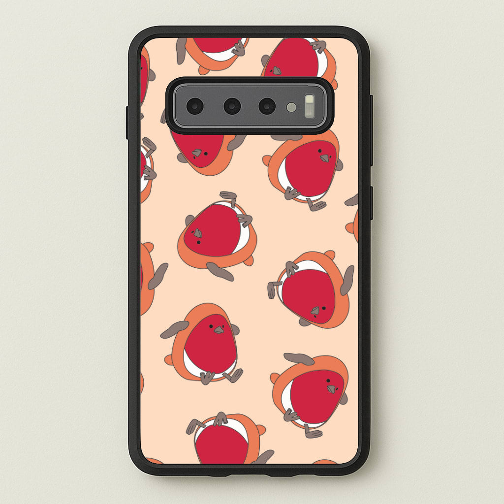 Christmas Robin Plush Pattern Galaxy S10 Case