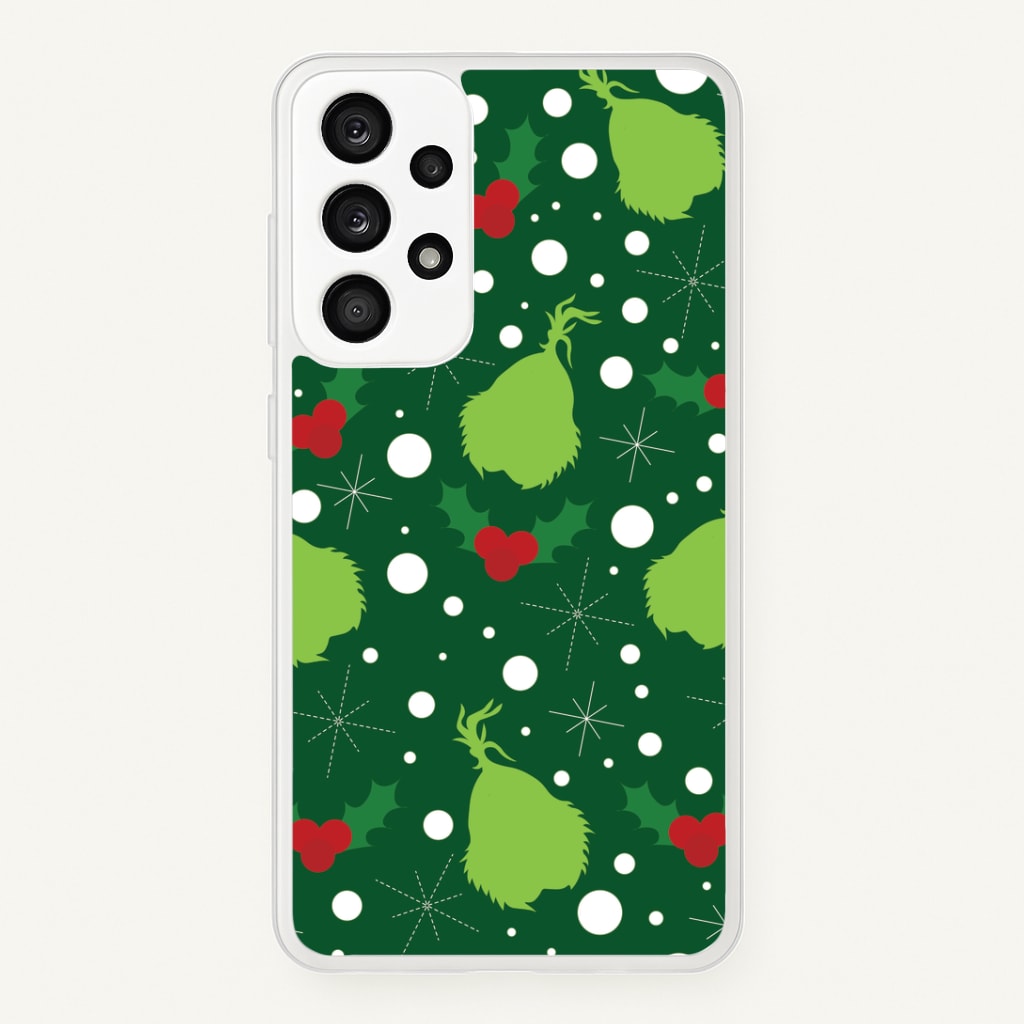 Green Creature Christmas Pattern Galaxy A33 Case