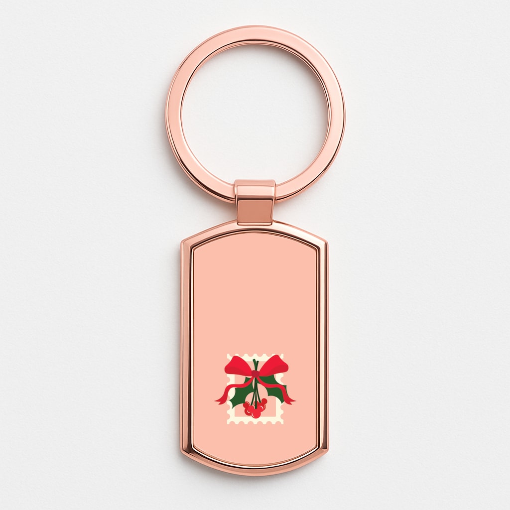 Cartoon Mouse Holly Rose Gold Keyring