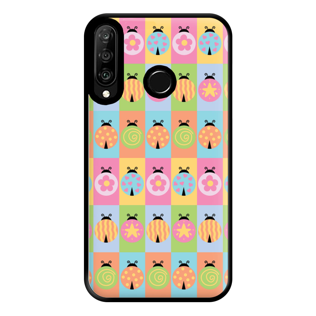 Cartoon Ladybugs Colourful Pattern Huawei P30 Lite Case
