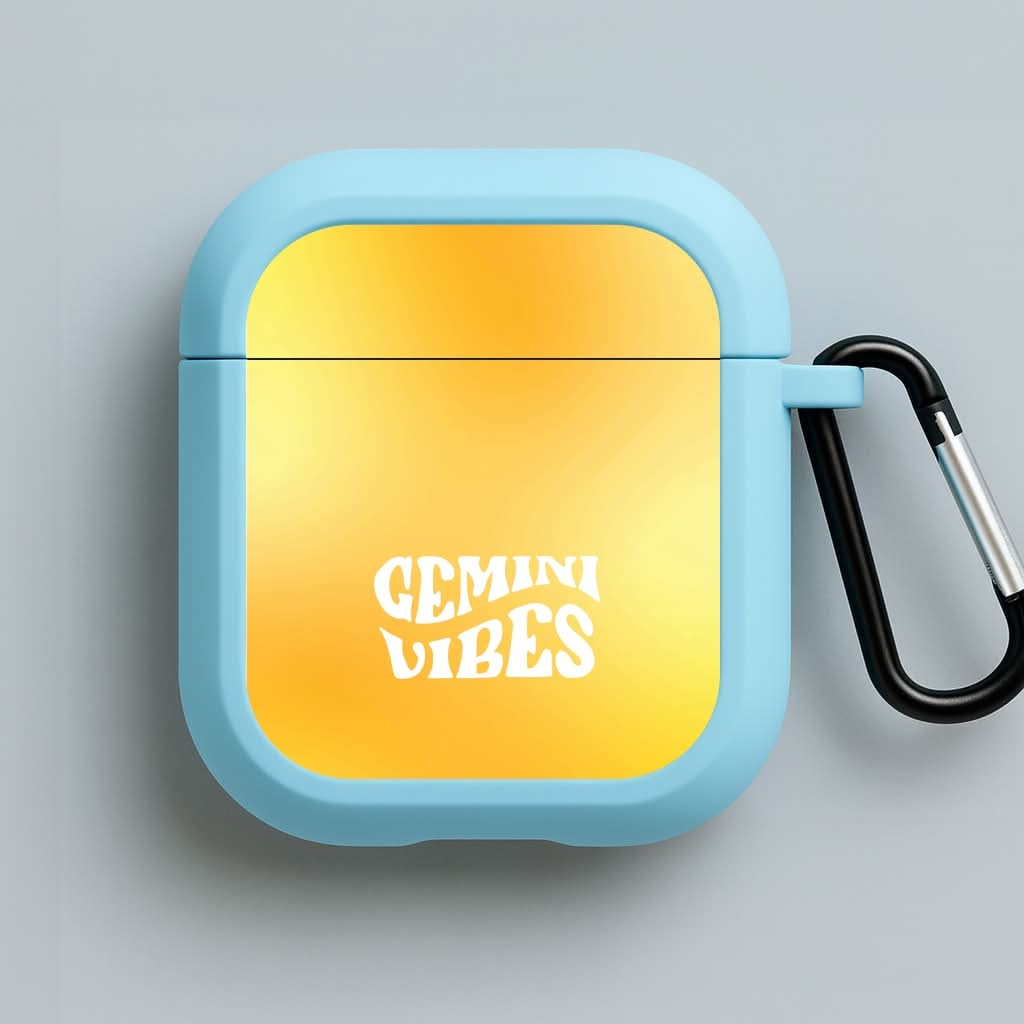 Gemini Vibes Gradient Zodiac Blue AirPods Case