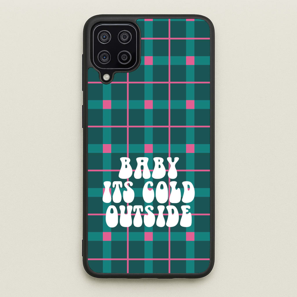 Baby It's Cold Outside Tartan Galaxy A12 Case
