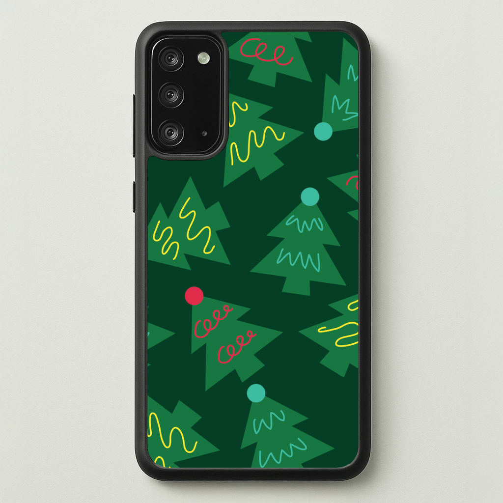 Abstract Christmas Trees Pattern Galaxy Note 20 Case