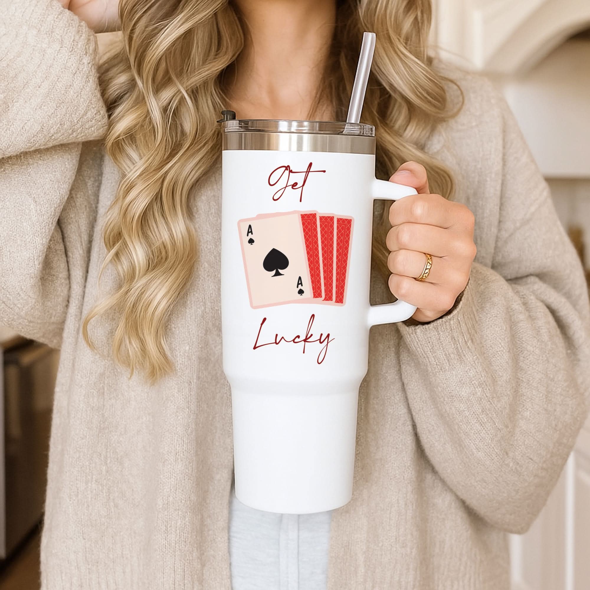 Get Lucky Set Of Cards Tumbler