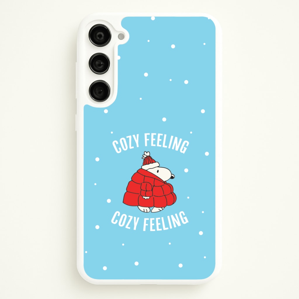 Cozy Feeling Cartoon Beagle Puffer Jacket Galaxy S23 Case
