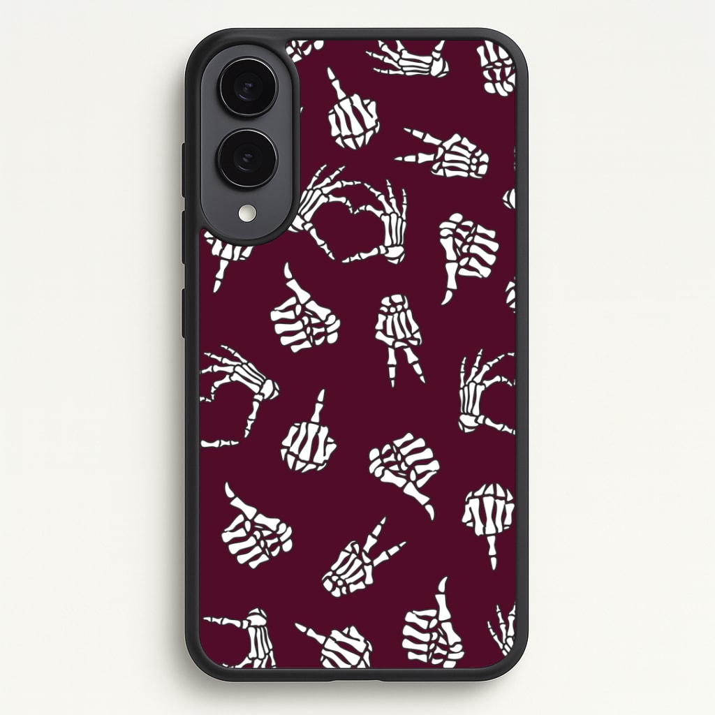 Skeleton Hands Pattern Galaxy S25 Edge Case