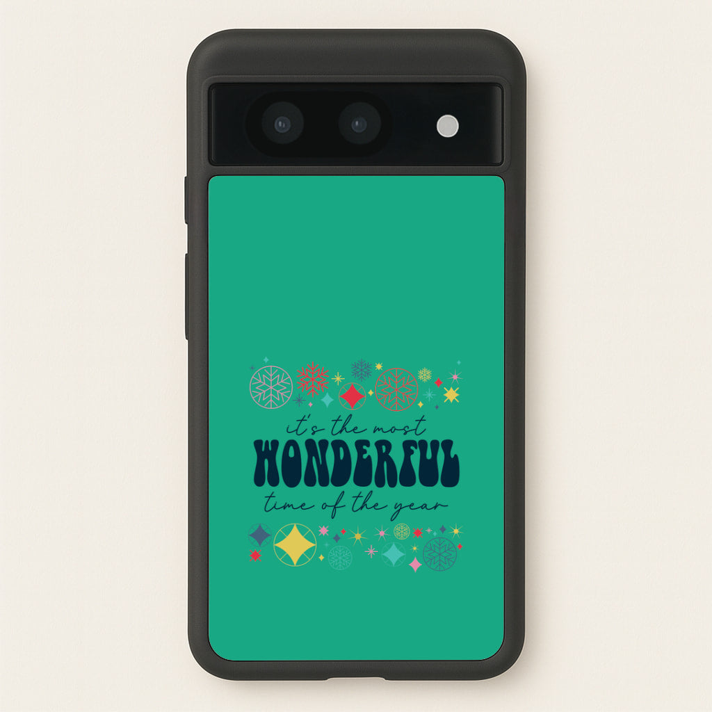 The Most Wonderful Time Of The Year Geometric Google Pixel 8a Case
